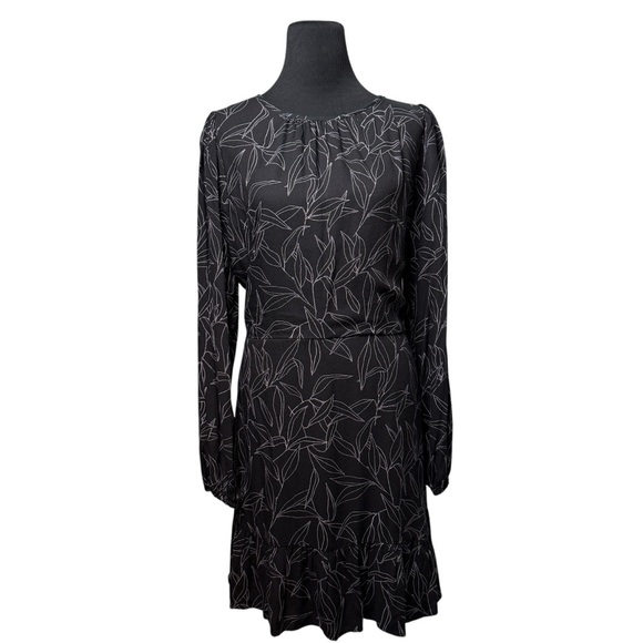 A New Day Dress SZ XL Black Purple Whimsigoth Witchy Fall Long Sleeve Vamp - Picture 1 of 9